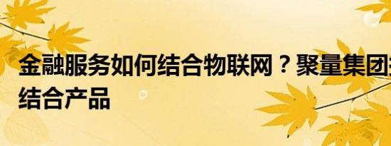 金融服务如何结合物联网？聚量集团探索创新结合产品