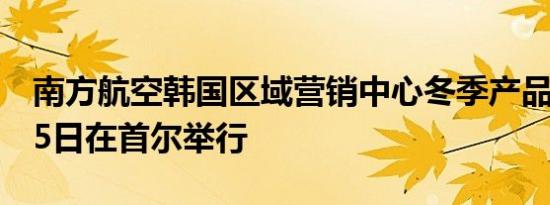 南方航空韩国区域营销中心冬季产品说明会25日在首尔举行