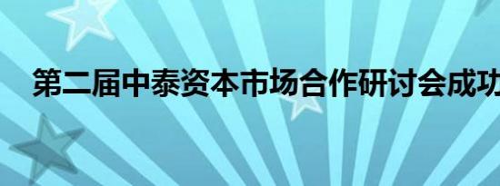 第二届中泰资本市场合作研讨会成功举办