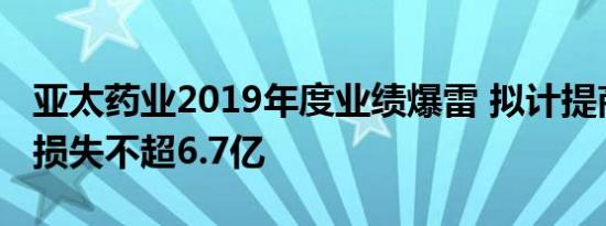 亚太药业2019年度业绩爆雷 拟计提商誉减值损失不超6.7亿