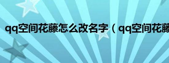 qq空间花藤怎么改名字（qq空间花藤代码）