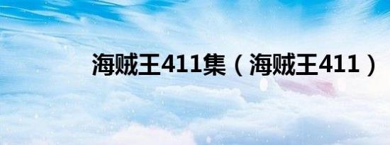 海贼王411集（海贼王411）