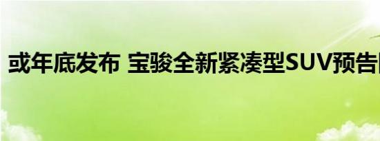 或年底发布 宝骏全新紧凑型SUV预告图曝光