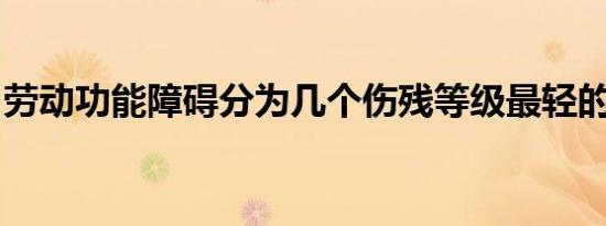 劳动功能障碍分为几个伤残等级最轻的为几级