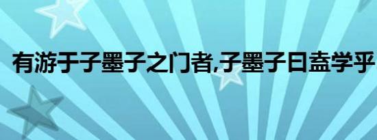 有游于子墨子之门者,子墨子曰盍学乎...翻译