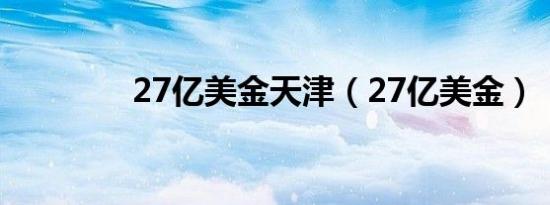 27亿美金天津（27亿美金）