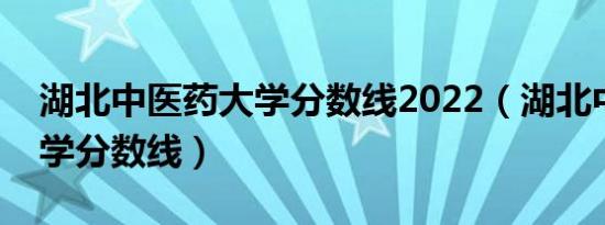 湖北中医药大学分数线2022（湖北中医药大学分数线）