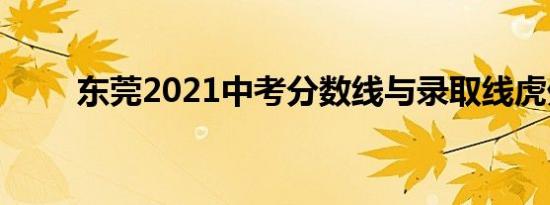 东莞2021中考分数线与录取线虎外