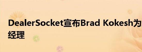 DealerSocket宣布Brad Kokesh为库存+总经理