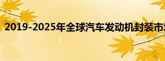 2019-2025年全球汽车发动机封装市场分析