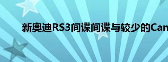 新奥迪RS3间谍间谍与较少的Camo