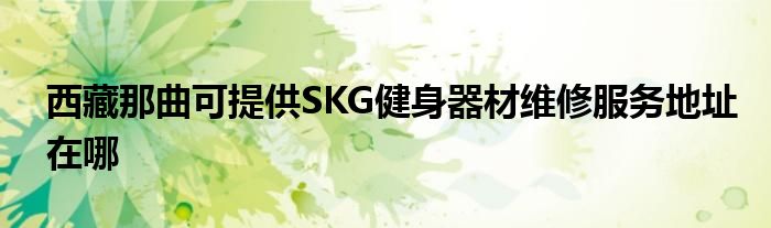 西藏那曲可提供SKG健身器材维修服务地址在哪