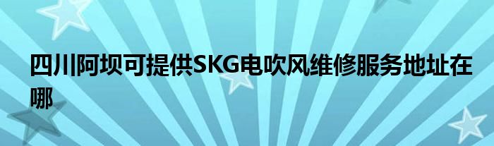 四川阿坝可提供SKG电吹风维修服务地址在哪