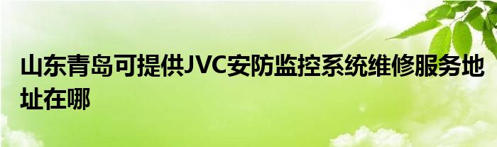 山东青岛可提供JVC安防监控系统维修服务地址在哪