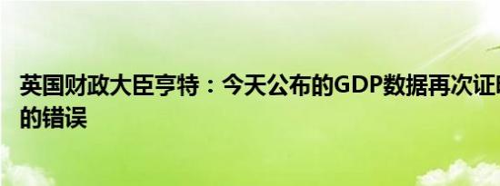 英国财政大臣亨特：今天公布的GDP数据再次证明了怀疑者的错误