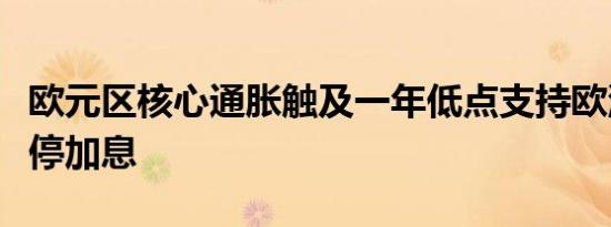 欧元区核心通胀触及一年低点支持欧洲央行暂停加息