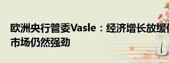 欧洲央行管委Vasle：经济增长放缓但劳动力市场仍然强劲