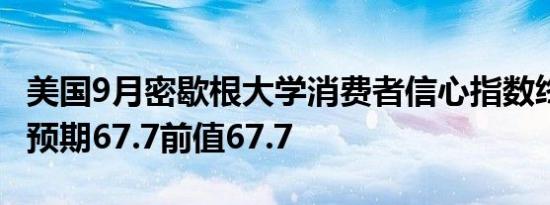 美国9月密歇根大学消费者信心指数终值 68.1预期67.7前值67.7