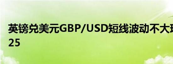 英镑兑美元GBP/USD短线波动不大现报1.2225