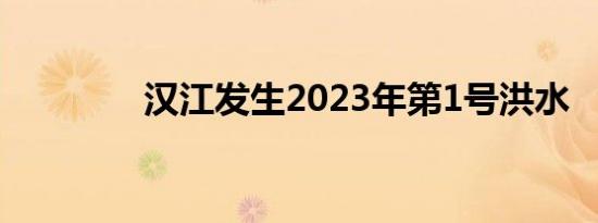 汉江发生2023年第1号洪水