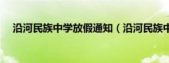 沿河民族中学放假通知（沿河民族中学）