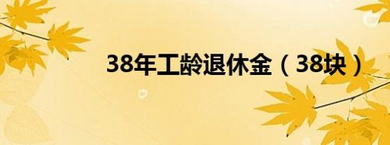 38年工龄退休金（38块）