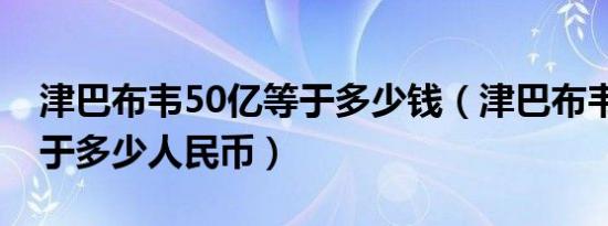 津巴布韦50亿等于多少钱（津巴布韦50亿等于多少人民币）