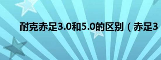 耐克赤足3.0和5.0的区别（赤足3 0）