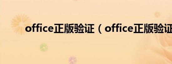 office正版验证（office正版验证）