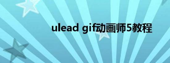 ulead gif动画师5教程