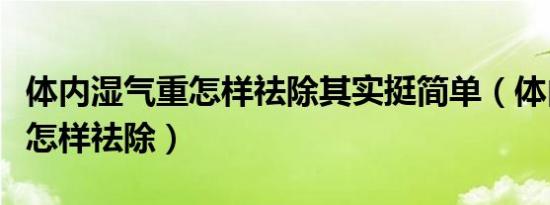 体内湿气重怎样祛除其实挺简单（体内湿气重怎样祛除）