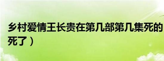 乡村爱情王长贵在第几部第几集死的（王长贵死了）