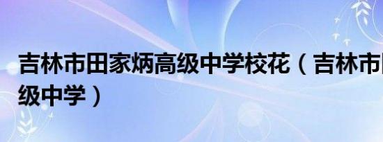 吉林市田家炳高级中学校花（吉林市田家炳高级中学）