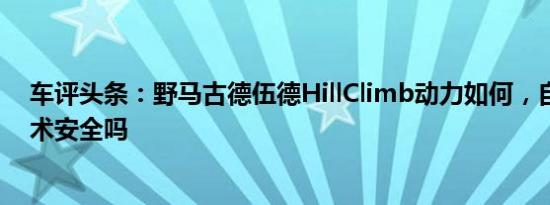 车评头条：野马古德伍德HillClimb动力如何，自动驾驶技术安全吗