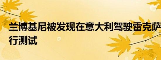 兰博基尼被发现在意大利驾驶雷克萨斯LFA进行测试