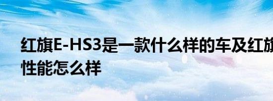 红旗E-HS3是一款什么样的车及红旗E-HS3性能怎么样