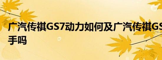 广汽传祺GS7动力如何及广汽传祺GS7值得入手吗