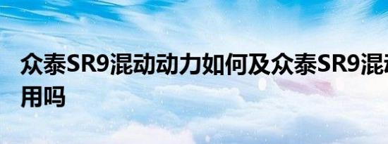 众泰SR9混动动力如何及众泰SR9混动电池耐用吗