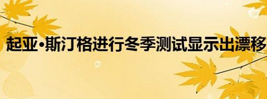 起亚·斯汀格进行冬季测试显示出漂移的潜力