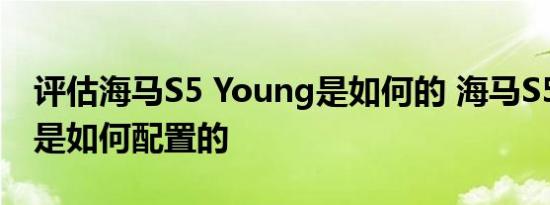 评估海马S5 Young是如何的 海马S5 Young是如何配置的