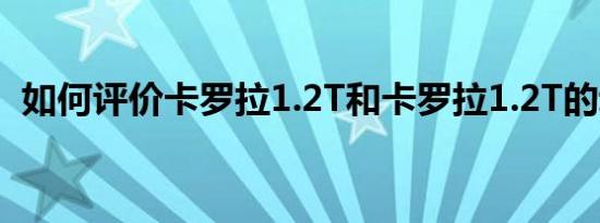 如何评价卡罗拉1.2T和卡罗拉1.2T的动力？