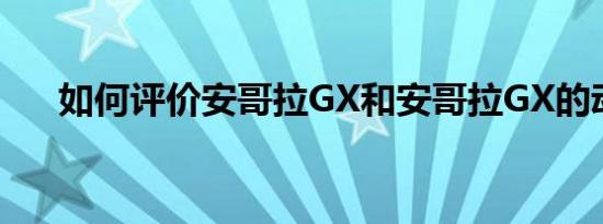 如何评价安哥拉GX和安哥拉GX的动机