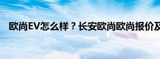 欧尚EV怎么样？长安欧尚欧尚报价及图片