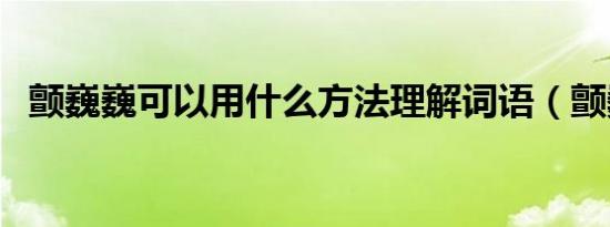 颤巍巍可以用什么方法理解词语（颤巍巍）