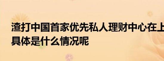 渣打中国首家优先私人理财中心在上海揭幕 具体是什么情况呢