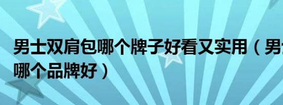 男士双肩包哪个牌子好看又实用（男士双肩包哪个品牌好）