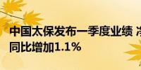 中国太保发布一季度业绩 净利润117.59亿元 同比增加1.1%