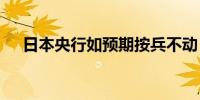 日本央行如预期按兵不动 日元大幅震荡