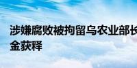 涉嫌腐败被拘留乌农业部长缴190万美元保释金获释