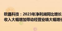 欧晶科技：2023年净利润同比增长174.33% 石英坩埚销售收入大幅增加带动经营业绩大幅增长